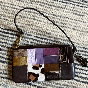Coach limited edition patchwork wristlet